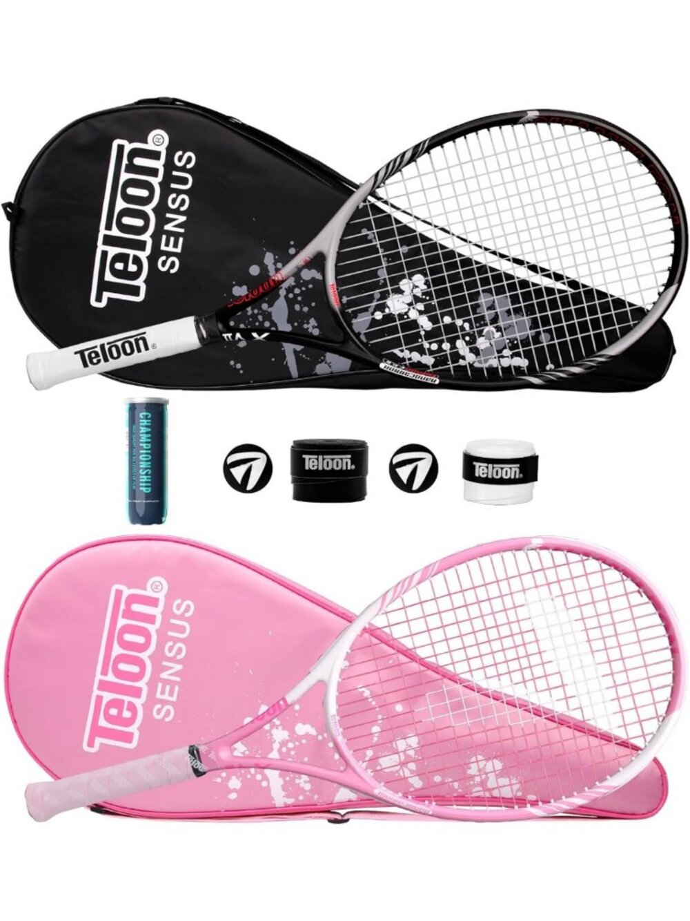 2-Pack 27" Tennis Rackets for Adults - Beginner-Friendly Recreational Racquets